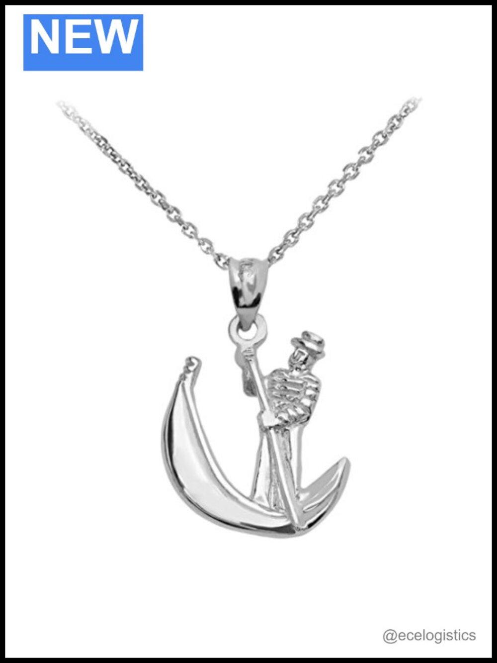 Venice Gondola Pendant Necklace 925 Sterling Silver